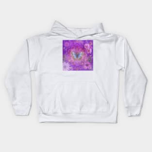 Butterfly Bubble Dream Purple Mist Kids Hoodie